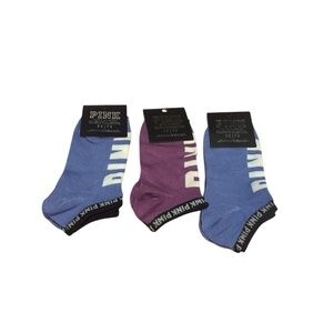 PINK Victoria's Secret ankle  Socks - Blue and Purple 3